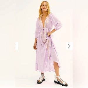 NWOT Free People Fable Maxi Dress Liliac Size Small